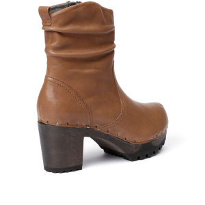O-BOOTIE washed nappa camel